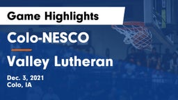 Colo-NESCO  vs Valley Lutheran  Game Highlights - Dec. 3, 2021