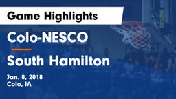 Colo-NESCO  vs South Hamilton  Game Highlights - Jan. 8, 2018