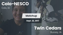Matchup: Colo-NESCO High Scho vs. Twin Cedars  2017