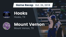 Recap: Hooks  vs. Mount Vernon  2018
