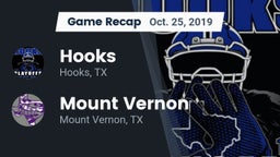 Recap: Hooks  vs. Mount Vernon  2019
