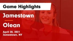 Jamestown  vs Olean  Game Highlights - April 28, 2021