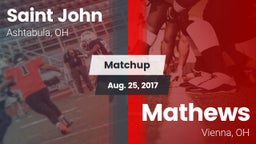 Matchup: Saint John vs. Mathews  2017
