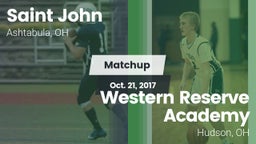 Matchup: Saint John vs. Western Reserve Academy 2017