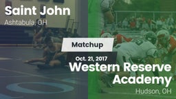 Matchup: Saint John vs. Western Reserve Academy 2017