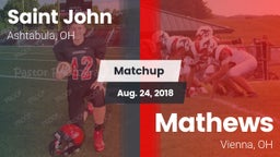Matchup: Saint John vs. Mathews  2018