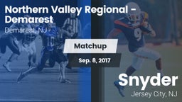 Matchup: Northern Valley vs. Snyder  2017