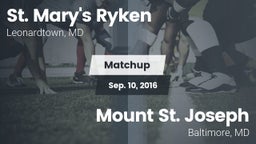 Matchup: St. Mary's Ryken vs. Mount St. Joseph  2016