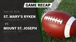 Recap: St. Mary's Ryken  vs. Mount St. Joseph  2016