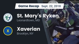Recap: St. Mary's Ryken  vs. Xaverian  2018