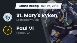 Recap: St. Mary's Ryken  vs. Paul VI  2018