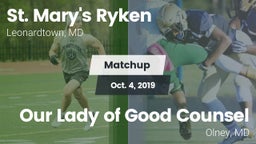 Matchup: St. Mary's Ryken vs. Our Lady of Good Counsel  2019