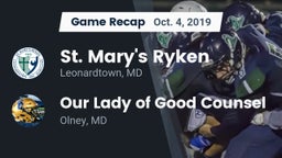 Recap: St. Mary's Ryken  vs. Our Lady of Good Counsel  2019