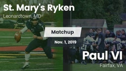 Matchup: St. Mary's Ryken vs. Paul VI  2019