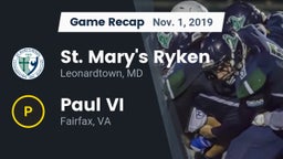 Recap: St. Mary's Ryken  vs. Paul VI  2019