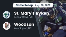 Recap: St. Mary's Ryken  vs. Woodson  2022