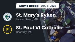 Recap: St. Mary's Ryken  vs. St. Paul VI Catholic  2023