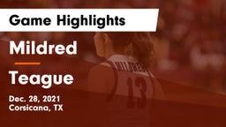 Mildred  vs Teague  Game Highlights - Dec. 28, 2021