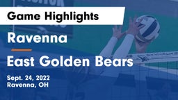 Ravenna  vs East  Golden Bears Game Highlights - Sept. 24, 2022