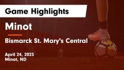 Minot  vs Bismarck St. Mary's Central  Game Highlights - April 24, 2023