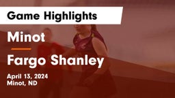 Minot  vs Fargo Shanley  Game Highlights - April 13, 2024