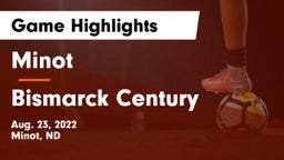 Minot  vs Bismarck Century  Game Highlights - Aug. 23, 2022
