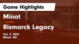 Minot  vs Bismarck Legacy  Game Highlights - Oct. 5, 2022