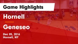 Hornell  vs Geneseo  Game Highlights - Dec 05, 2016