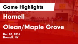 Hornell  vs Olean/Maple Grove Game Highlights - Dec 03, 2016