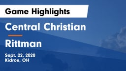 Central Christian  vs Rittman  Game Highlights - Sept. 22, 2020