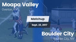 Matchup: Moapa Valley High vs. Boulder City  2017