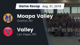 Recap: Moapa Valley  vs. Valley  2018