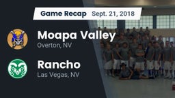 Recap: Moapa Valley  vs. Rancho  2018