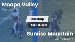 Matchup: Moapa Valley High vs. Sunrise Mountain  2018