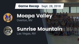 Recap: Moapa Valley  vs. Sunrise Mountain  2018