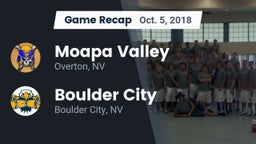 Recap: Moapa Valley  vs. Boulder City  2018