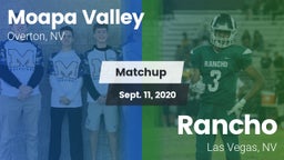 Matchup: Moapa Valley High vs. Rancho  2020