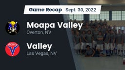 Recap: Moapa Valley  vs. Valley  2022
