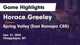 Horace Greeley  vs Spring Valley  (East Ramapo CSD) Game Highlights - Jan. 21, 2023