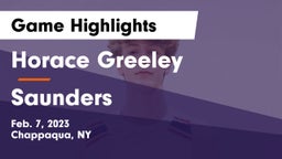 Horace Greeley  vs Saunders Game Highlights - Feb. 7, 2023