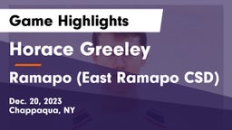 Horace Greeley  vs Ramapo  (East Ramapo CSD) Game Highlights - Dec. 20, 2023