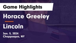 Horace Greeley  vs Lincoln  Game Highlights - Jan. 5, 2024
