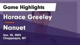 Horace Greeley  vs Nanuet  Game Highlights - Jan. 25, 2024
