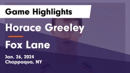 Horace Greeley  vs Fox Lane  Game Highlights - Jan. 26, 2024