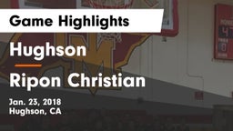 Hughson  vs Ripon Christian Game Highlights - Jan. 23, 2018