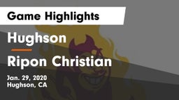 Hughson  vs Ripon Christian  Game Highlights - Jan. 29, 2020