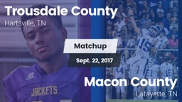 Matchup: Trousdale County vs. Macon County  2017