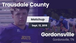 Matchup: Trousdale County vs. Gordonsville  2019