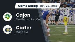 Recap: Cajon  vs. Carter  2018