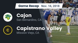 Recap: Cajon  vs. Capistrano Valley  2018